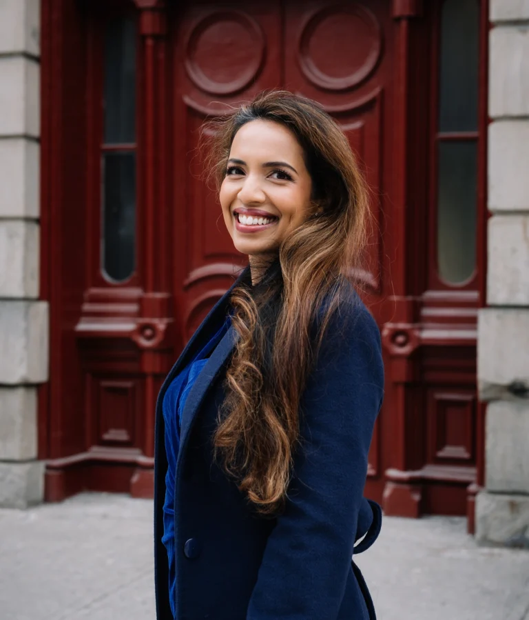 Medium shot of Olethea Pimenta, Registered Psychotherapist who works with women who lost their moms young